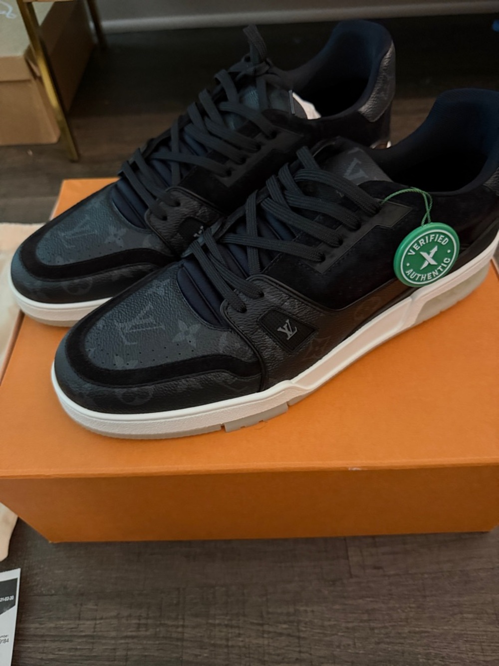 Louis Vuitton trainer Black Monogram UK Men’s size 11